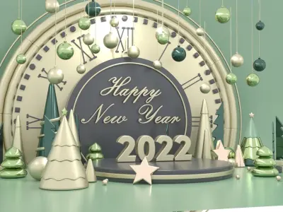 New Year  Scene 3D model