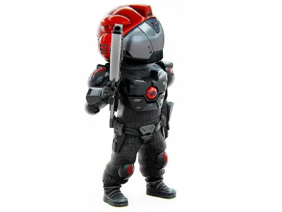 CYBER SOLDIER XC-900 Rigged for Unreal Engine - Unity - MIXAMO 3D model