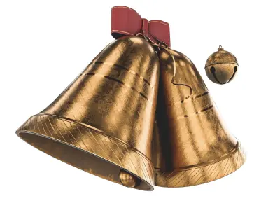 Christmas Bell And Jingle Bell Low-poly 3D model