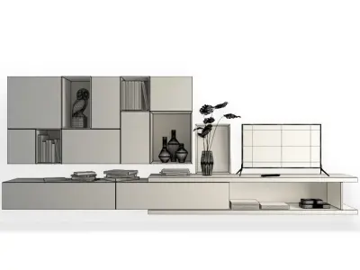Contemporary TV Furniture 02 3D model