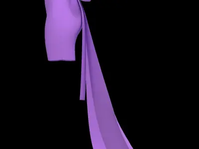 Bow skirt 3D model
