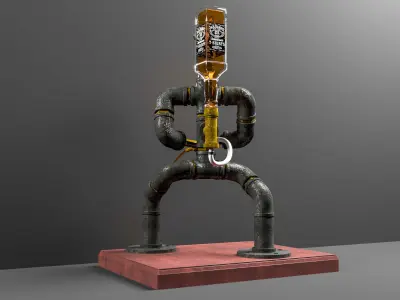 Bar Robot Lamp 3D model
