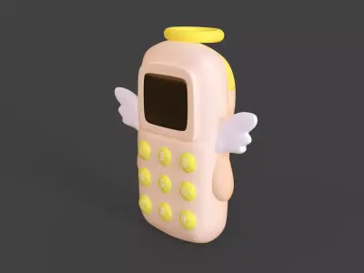 Angel Phone Toy  Low-poly 3D model