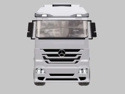 3d model Mercedes Benz Actros truck Low-poly 3D model