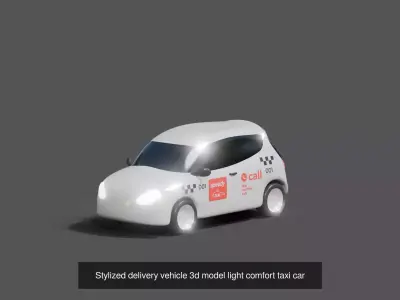 Stylized delivery vehicle 3d models pack
