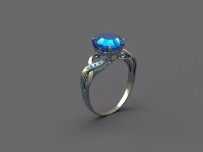 High-Quality 3D Ring Model Low-poly 3D model 14