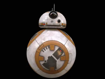 Star Wars BB-8 Robot Droid PBR Low-poly 3D model