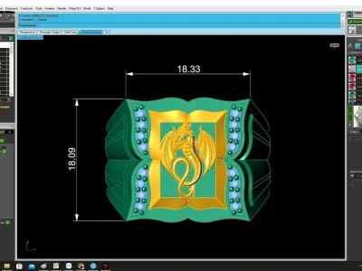 Luxury Symbol Signet Ring for Men Jewelry 3D Model 4242 3D print model