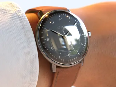 Minimalist Watch 4 - Automatic - Black Dial x Stainless Case Low-poly 3D model