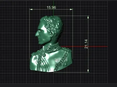 Mohammad Reza Shah Free 3D print model