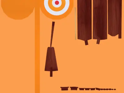 Target on easel 3D model