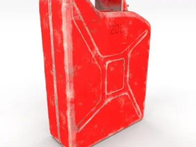 Jerry Can 2 Worn PBR Low-poly 3D model