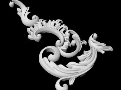 Central decor ornament for furniture 3D model 528