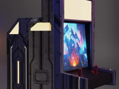 Game Machine sci-fi Low-poly 3D model