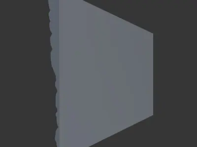 Stone Wall with Algae Texture 3D model