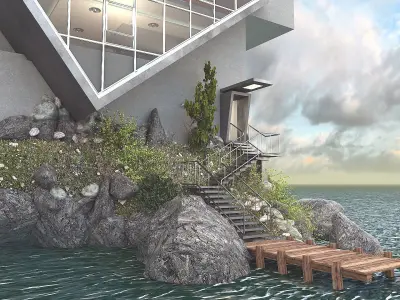 SLOPED HOUSE 3D model