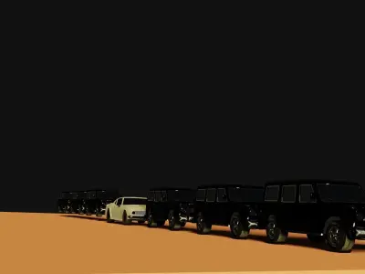 Prime Minister cars Low-poly 3D model