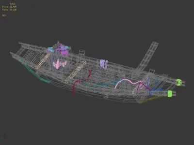 Game Journey to the West - Cargo Ship 01 3D model