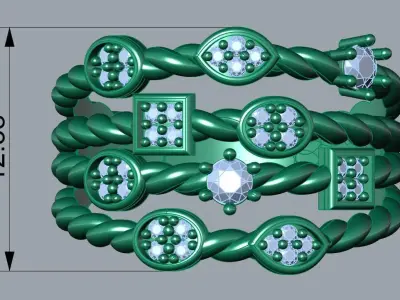 Rope ring 3D print model