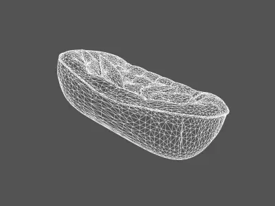 Luxurious Modern Designer Sofa with Plush Cushions 3D model