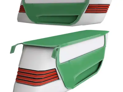 Sci Fi Bus 3d model Low-poly 3D model