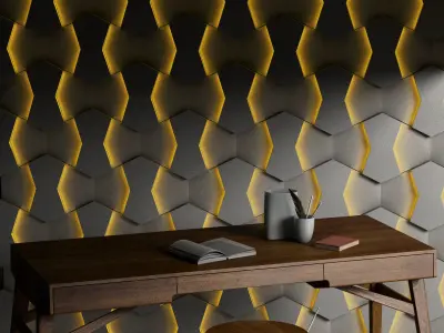3d wall panel set 01  Concrete Quality4k  Low-poly 3D model
