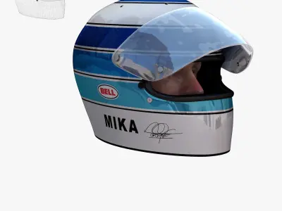 Mika Hakkinen helmet 1976 Low-poly 3D model