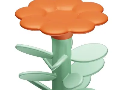 Cartoon Plant Flower Pot 3D model