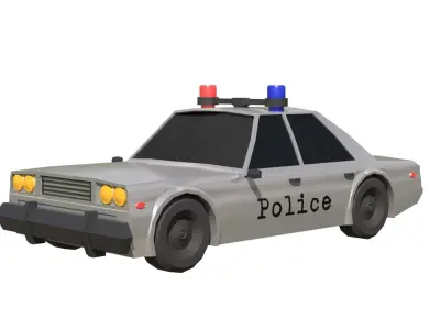 Police Car 3D Model Low-poly 3D model