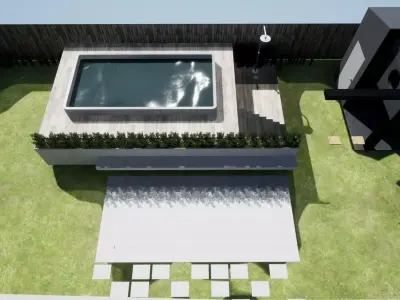 Vila Miami Low-poly 3D model
