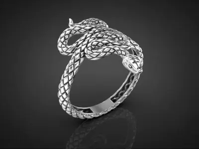 High jewelry Snake ring 2025 R44 16-20 sizes 3D print model 3D print model