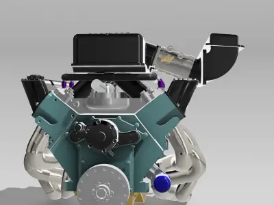 Holden Group A Walkinshaw 304 V8 Engine Commodore VL 3D print model
