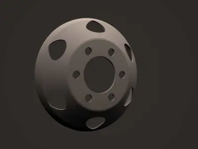 WHEEL DISC TRUCK Low-poly 3D model