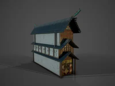 Temple japanese house 3D model