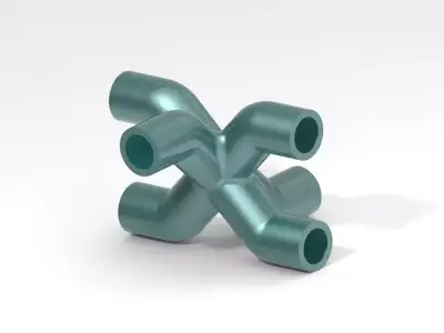 Creative Six Way Pipe Fitting 3D print model