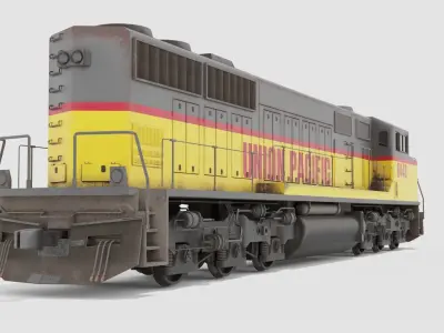 Locomotive SD60M Low-poly 3D model