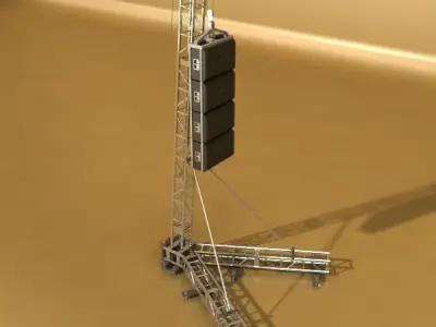 Stage Speaker Truss High Detail 3D model