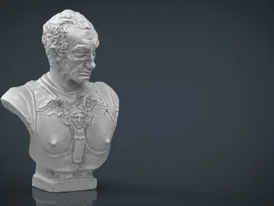 ROMAN BUST 1 Low-poly 3D model