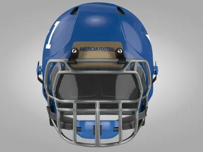 Football Helmet T1 Low-poly 3D model