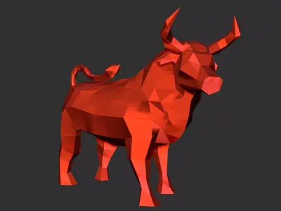 Geometric OX -polygonal 3D print model