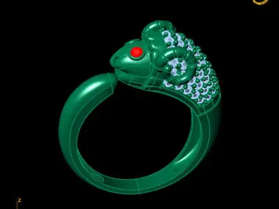 goat rings 3D print model