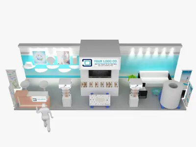 Booth Exhibition Stand a473 3D model