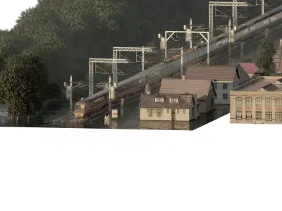 TRAIN CLASS 370 3D model