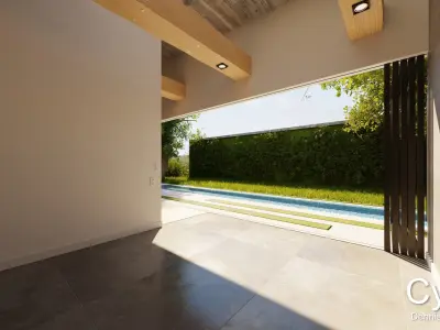 Modern villa 2021 Blender Eevee and Cycles 3 without furniture Low-poly 3D model