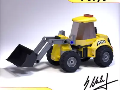 LEGO Wheel Loader High Quality 3D Model 3D model