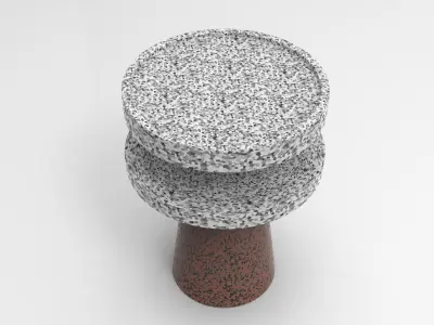 Rosa Side Table  Low-poly 3D model