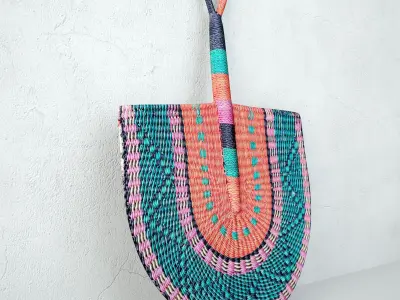 African Handwoven Fan 38 3D model