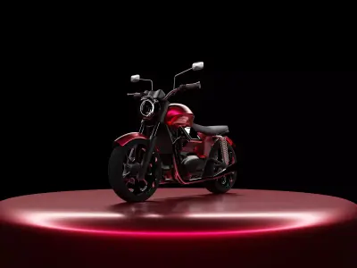 Low-Poly Low-Detail Motorcycle Free 3D model