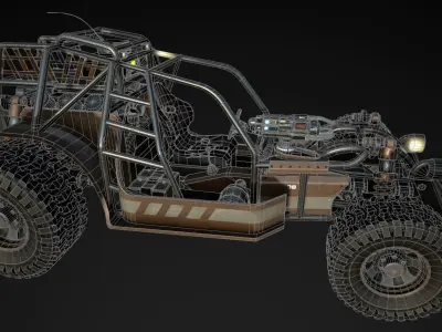 Dune Hopper Low-poly 3D model