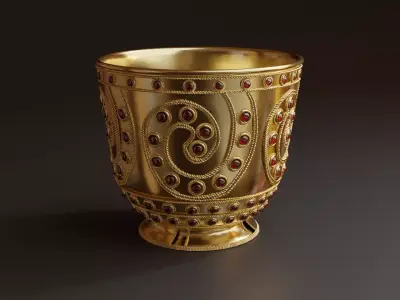 Trialeti Golden Goblet 3D Model 3D model